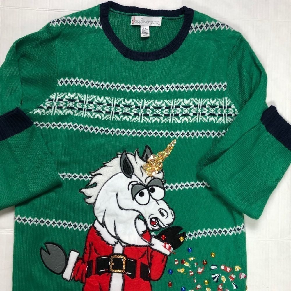 Unicorn Santa Ugly Christmas Sweater